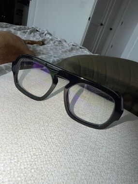 Elisa Johnson Black Rectangular Glasses